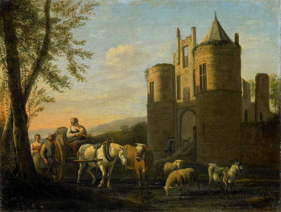 De voorpoort van kasteel Egmond Rijksmuseum SK-C-104