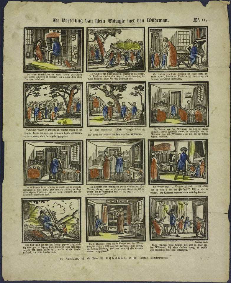 De vertelling van Klein Duimpje met den Wildeman-Catchpenny print-Borms 0880
