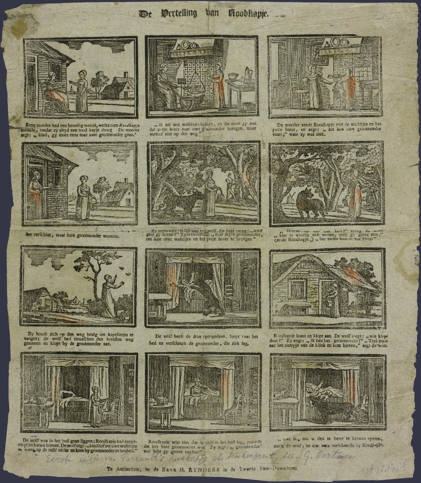 De vertelling van Roodkapje-Catchpenny print-SMC K 0122