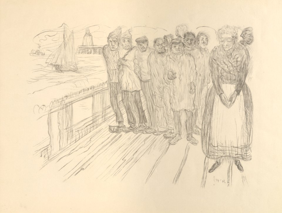 De vissers (De ellendelingen), James Ensor, Mu.ZEE Oostende, SM002353