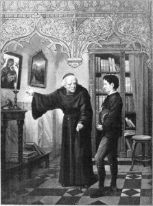 De Volks-Missionaris vol 037 no 012 p 360 De oude Broeder Orsetti wenkt den jeugdigen Michael Marchi en zegt Beschouw eens goed deze heilige Madonna Zij is Onze Lieve Vrouwe van Altijddurenden Bijstand