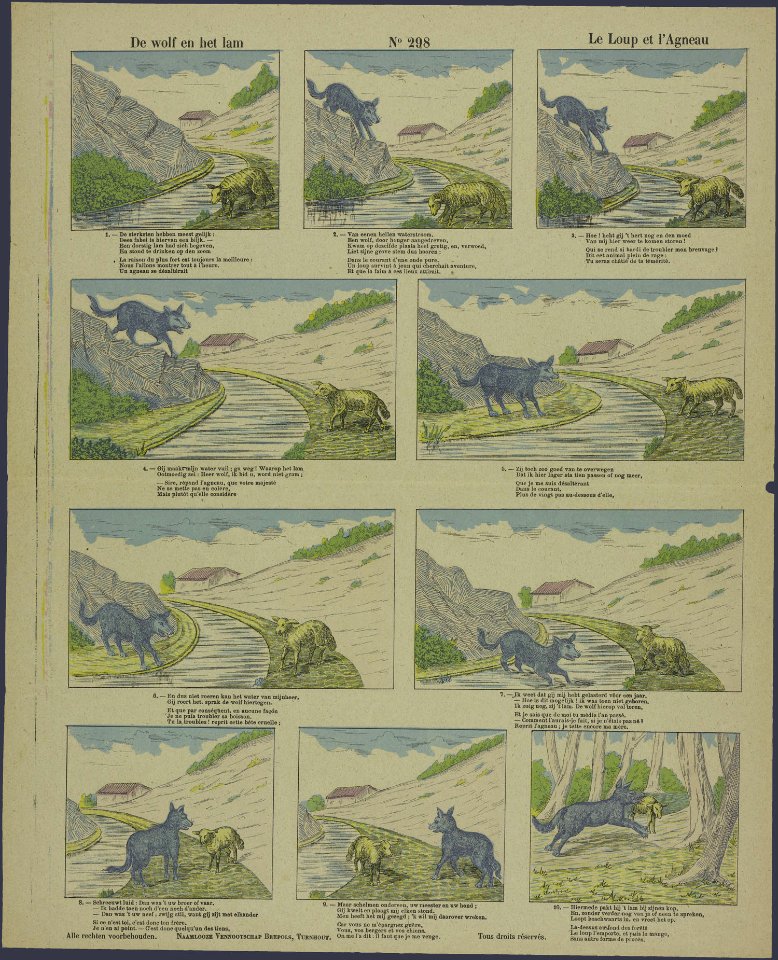 De wolf en het lam-Catchpenny print-PRENT 0114