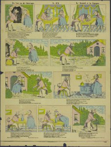 De vos en de ooievaar-Catchpenny print-PRENT 0055