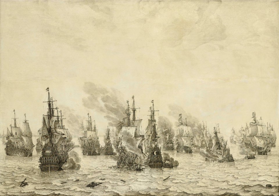 De zeeslag bij Livorno Rijksmuseum SK-A-1364