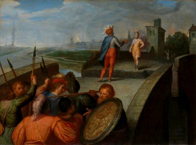 De vredesonderhandelingen tussen Claudius Civilis en de Romeinse aanvoerder Cerealis Rijksmuseum SK-A-432