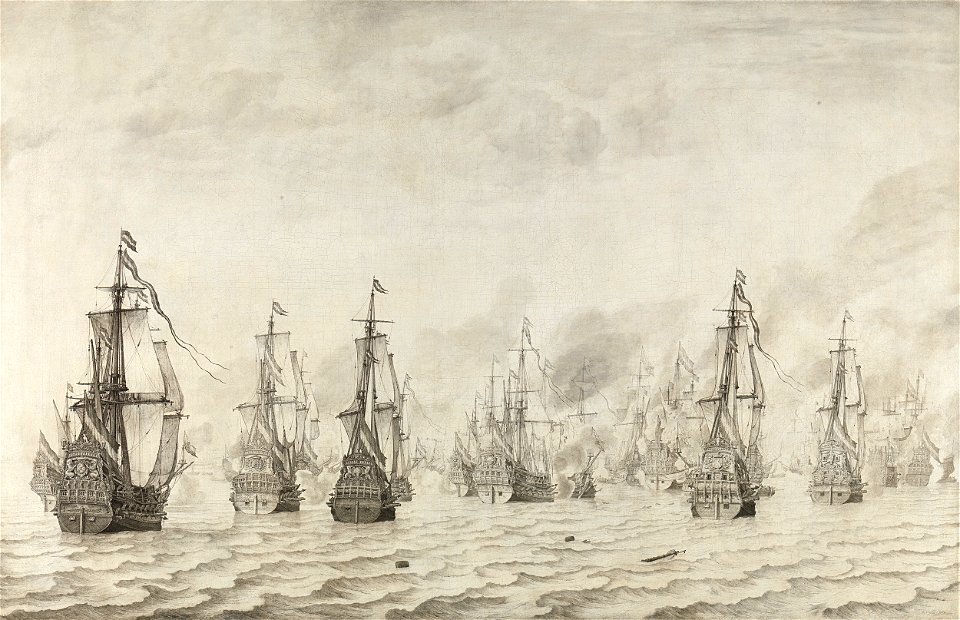 De zeeslag tegen de Spanjaarden bij Duinkerken Rijksmuseum SK-A-1362