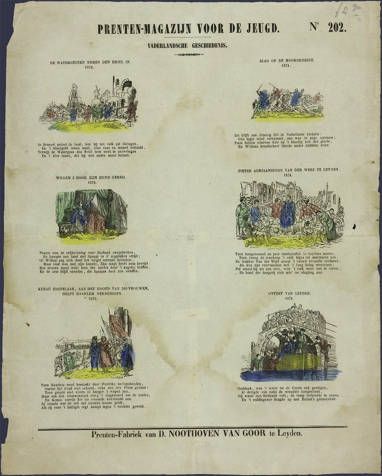 De watergeuzen nemen Den Briel in-Catchpenny print-PRENT 0095