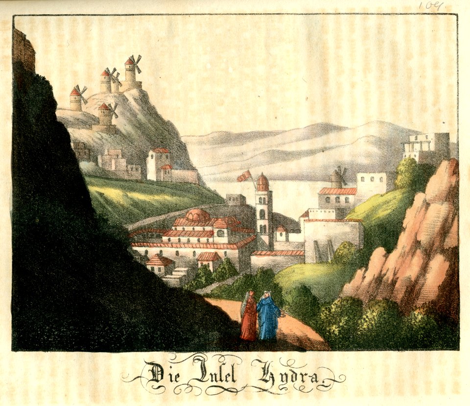 Die Insel Hydra - Griechenland Oder Sitten Bräuche Trachten Und Denkmäler Der Griechen Nach Den Neuesten Und Beste Quellen Bearbeitet - 1825