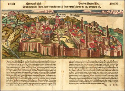 Die Heilige Statt Jerusalem Contrafehtet nach Form und Gestalt wie sie Ietz Erbauwen ist