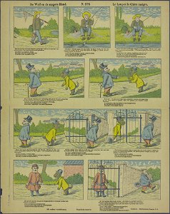 De wolf en de magere hond-Catchpenny print-PRENT 0106