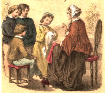 Die Grossmutter im Kreise ihrer Enkel von Franz Hoffmann (Zweite Auflage) Wilhelm Nitzschke Stuttgart (1)