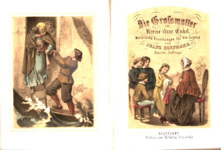 Die Grossmutter im Kreise ihrer Enkel von Franz Hoffmann (Zweite Auflage) Wilhelm Nitzschke Stuttgart (9)