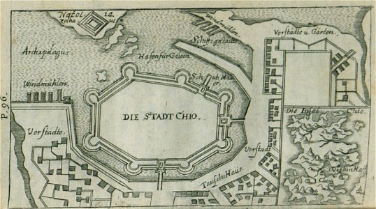 Die Insel Chio Die Stadt Chio - Busbeck Avgerii Gislenii Von - 1664