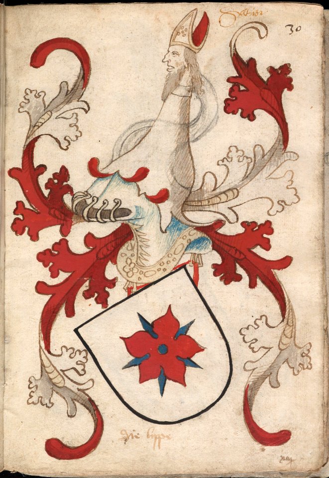 Die Lippe - Lippe - Wapenboek Nassau-Vianden - KB 1900 A 016, folium 30r
