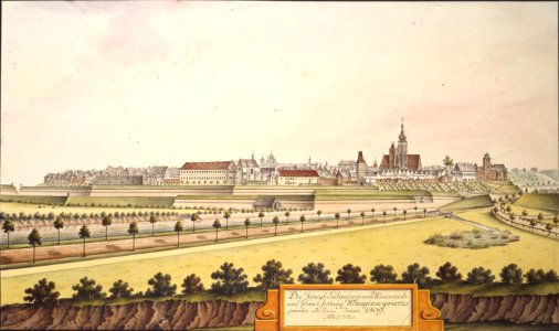 Die Koenigl. Leibgeding- und Kreisstadt und Graenzfestung Koeniginngraetz gemahlt von Joann Venuto 1809. Nord-West