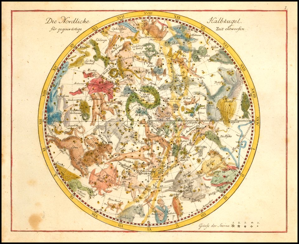 Die Nördliche Halbkugel für gegenwärtige Zeit entworfen