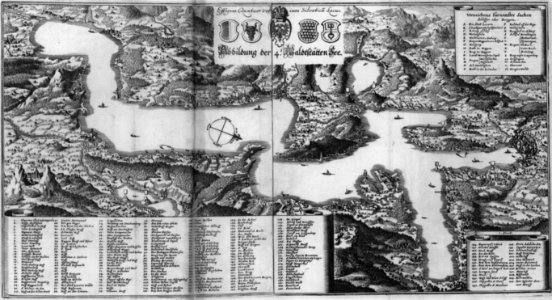 Die vier Waldtstätten See (Merian)