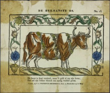 De bekranste os-Catchpenny print-Borms 0995