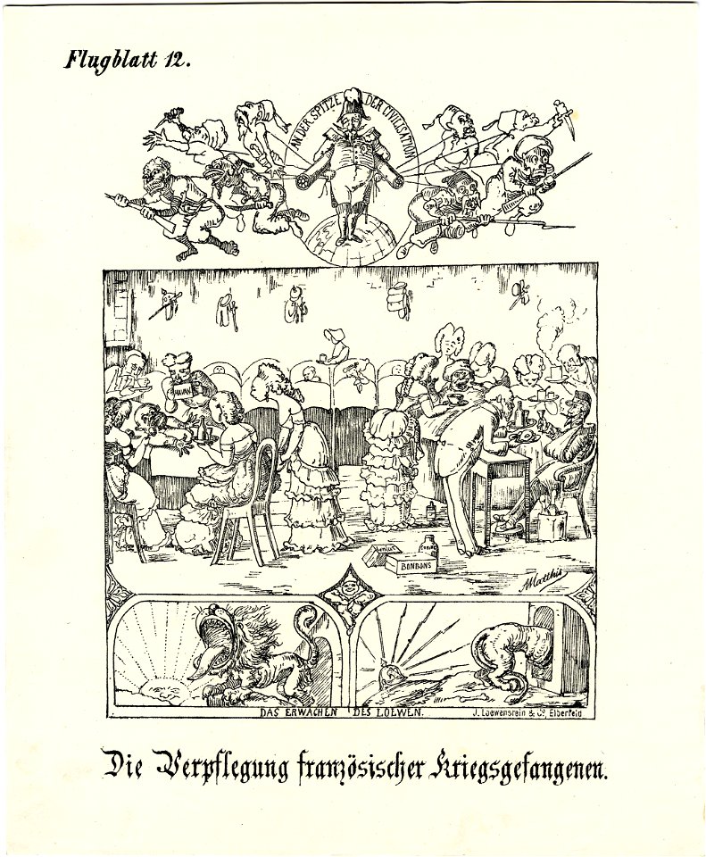 Die Verpflegung französischer Kriegsgefangenen (Feeding French prisoners of war) (BM 1871,1209.4521)