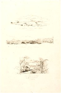 Die Tijucca von Ponte da Praia Pequena den 18 Septh 1842 - Das Kaiserliche Schlofs zu S. Christovão den 18 Septbr 1842 - Rio Janeiro und die Orgãos vom Wege nach dem Corcovado den 23 Octh, 1842, da Coleção Brasiliana Iconográfica