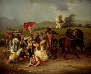 Die verunglückte Kutschenfahrt 19Jh