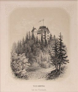 Die Waldburg von der Nordseite c1860