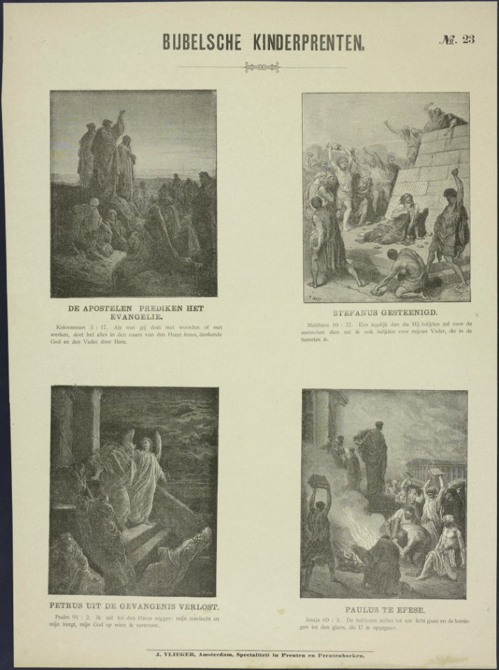 De apostelen prediken het evangelie-Catchpenny print-Borms 0459