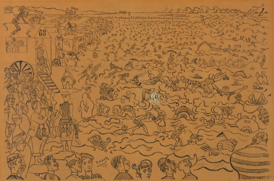 De baden van Oostende, James Ensor, Mu.ZEE Oostende, SM000762
