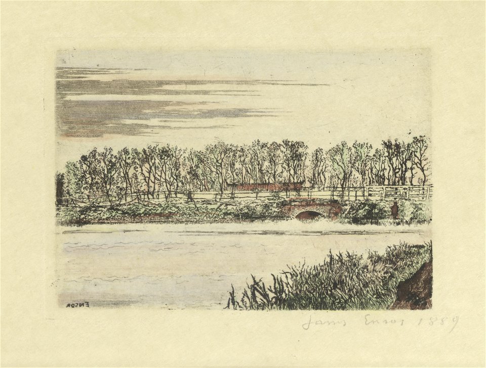 De brug van het bos te Oostende, James Ensor, Mu.ZEE Oostende, SM001414
