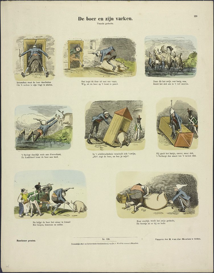 De boer en zijn varken-Catchpenny print-Borms 0083