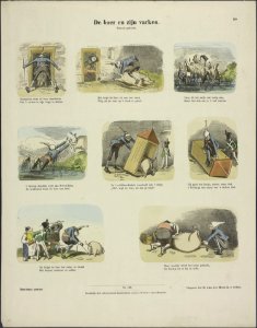 De boer en zijn varken-Catchpenny print-Borms 0083