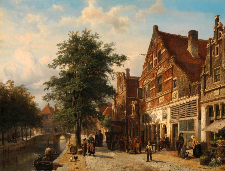 De Zuiderhavendijk in Enkhuizen Rijksmuseum SK-A-2388