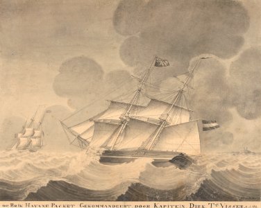 De Brik Havane Packet Gekommandeert door Kapitein Dirk Ts Visser, Overl- 1835 RMG PY8503
