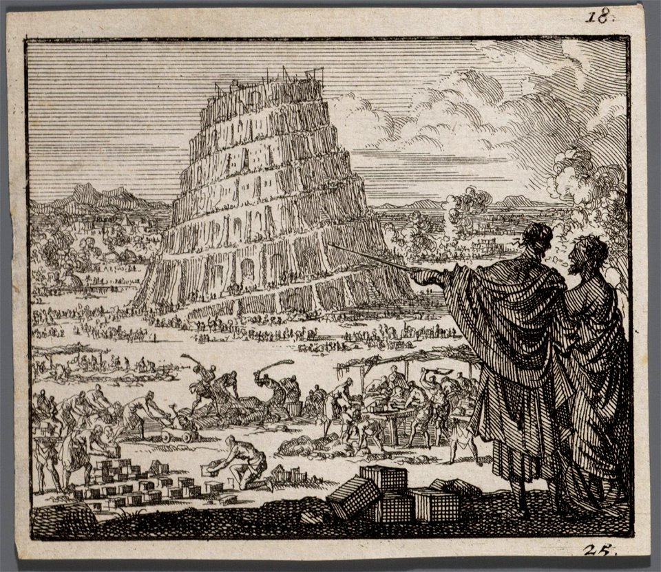 De bouw van de toren van Babel, objectnr A 48035