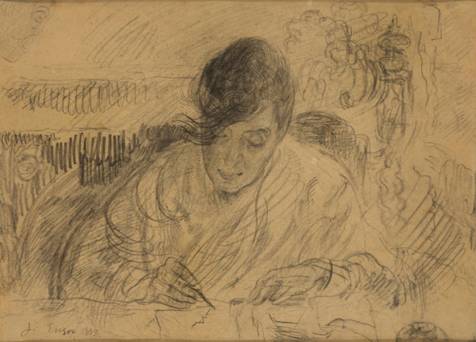 De briefschrijfster (Ensors zuster), James Ensor, Mu.ZEE Oostende, SM000296