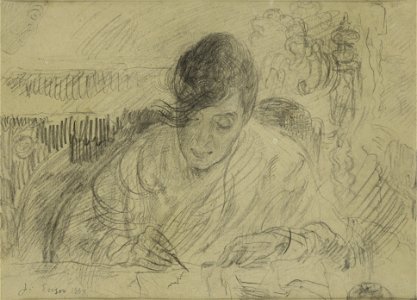 James Ensor (1885) Vrouwenprofiel (Mariette Rousseau-Hannon) - Free ...
