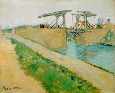De brug van Langlois - s0027V1962 - Van Gogh Museum. Free illustration for personal and commercial use.