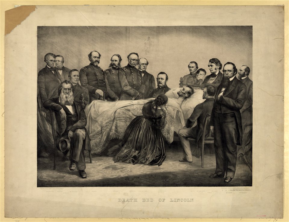 Death bed of Lincoln - A. Brett & Co. 83 Nassau St. LCCN2013646743