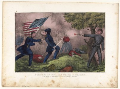 Death of Col Edward D. Baker- At the Battle of Balls Bluff near Leesburg Va. Oct. 21st 1861 LCCN91793208