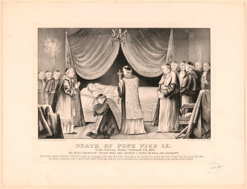 Death of Pope Pius IX- At the Vatican, Rome, February 7th 1878 LCCN91794820