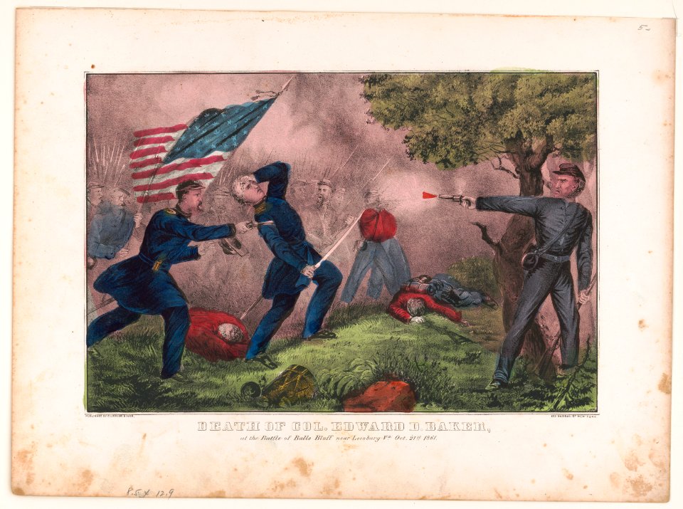 Death of Col Edward D. Baker- At the Battle of Balls Bluff near Leesburg Va. Oct. 21st 1861 LCCN91793208