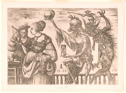 Death and the Devil surprise two women) - DH (monogram) LCCN2017650837