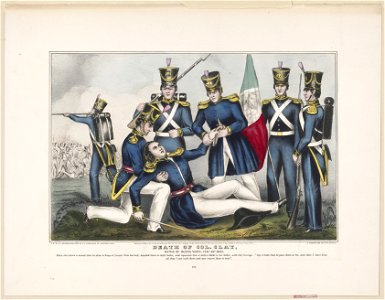 Death of Col. Clay, Battle of Buena Vista, Feby. 23d, 1847 - E.B. & E.C. Kellogg, Hartford, Conn. ; D. Needham, Buffalo. LCCN98513764
