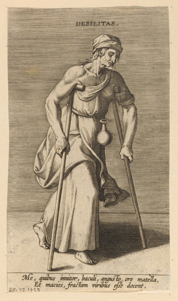 Debilitas print by Philip Galle, S.I 1728, Prints Department, Royal Library of Belgium