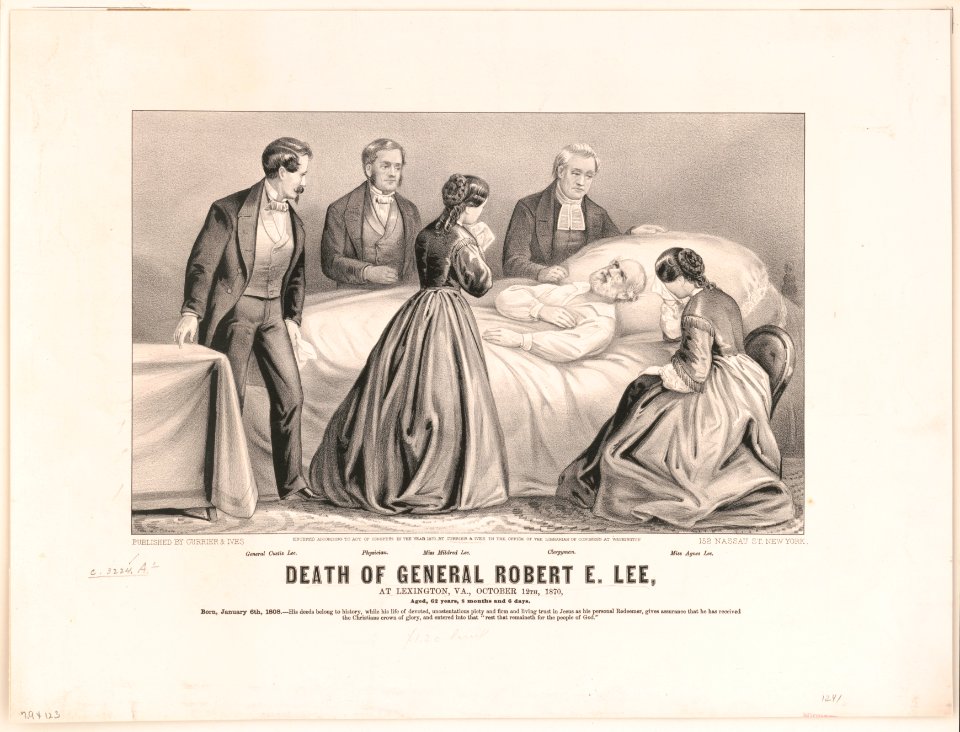 Death of General Robert E. Lee- At Lexington, Va., October 12th, 1870, aged, 62 years, 8 months and 6 days LCCN91480008