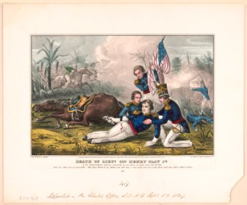 Death of Lieut. Col. Henry Clay Jr.- Of the second regiment Kewntucky volunteers, at the Battle of Buena Vista, Febr. 23d 1847 LCCN91794815