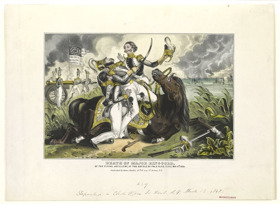 Death of Major Ringgold, of the Flying Artillery, at the Battle of Palo Alto, (Texas) May 8th, 1846 - Magee del. LCCN90712299
