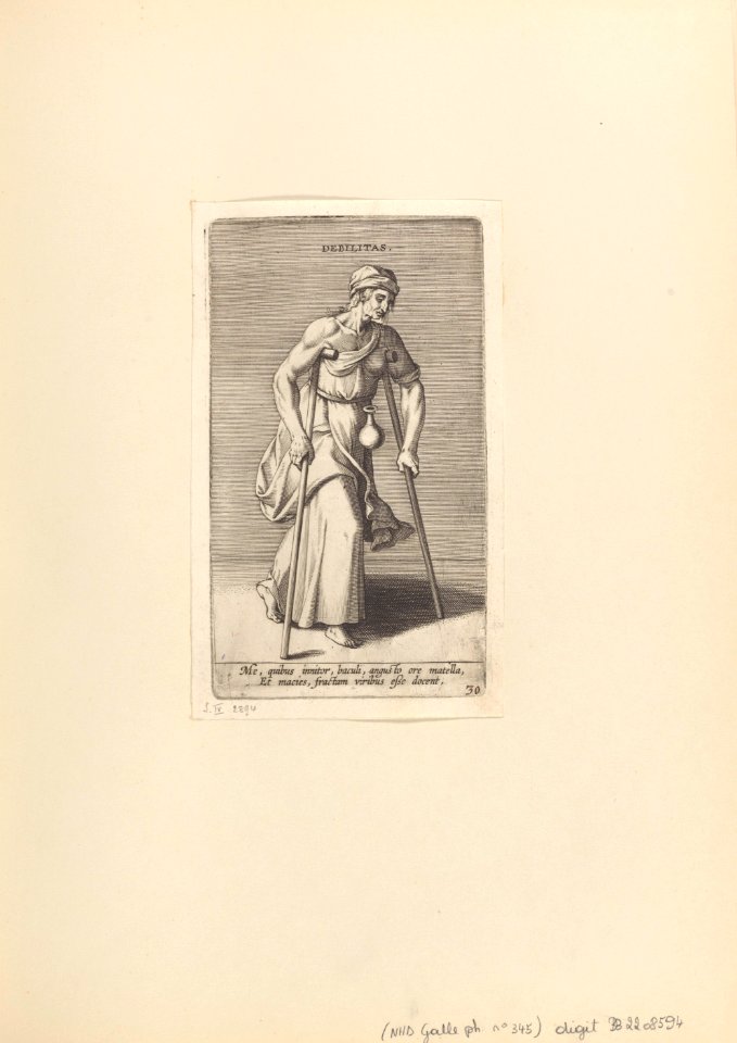 Debilitas print by Philip Galle, S.IV 2894, Prints Department, Royal Library of Belgium