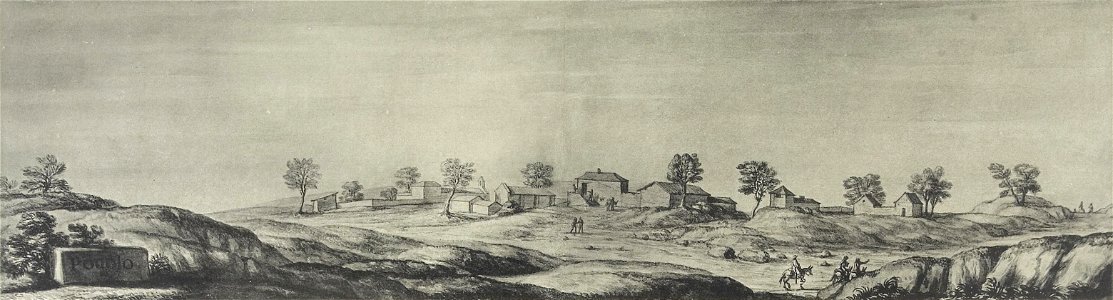 Debuxo de Povolo por Pier Maria Baldi (1669)