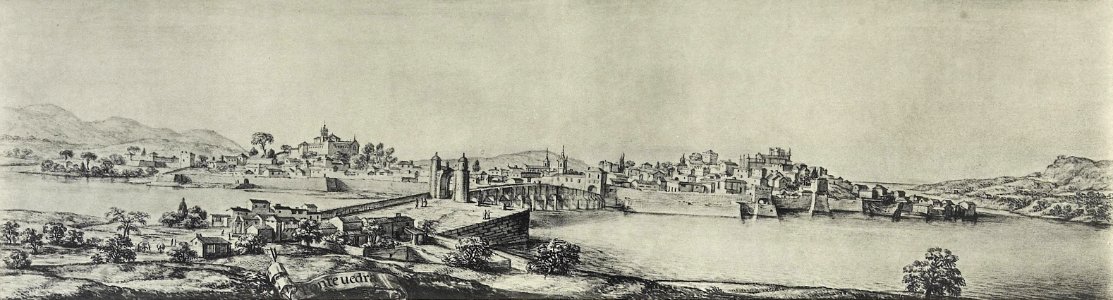 Debuxo de Pontevedra por Pier Maria Baldi (1669)